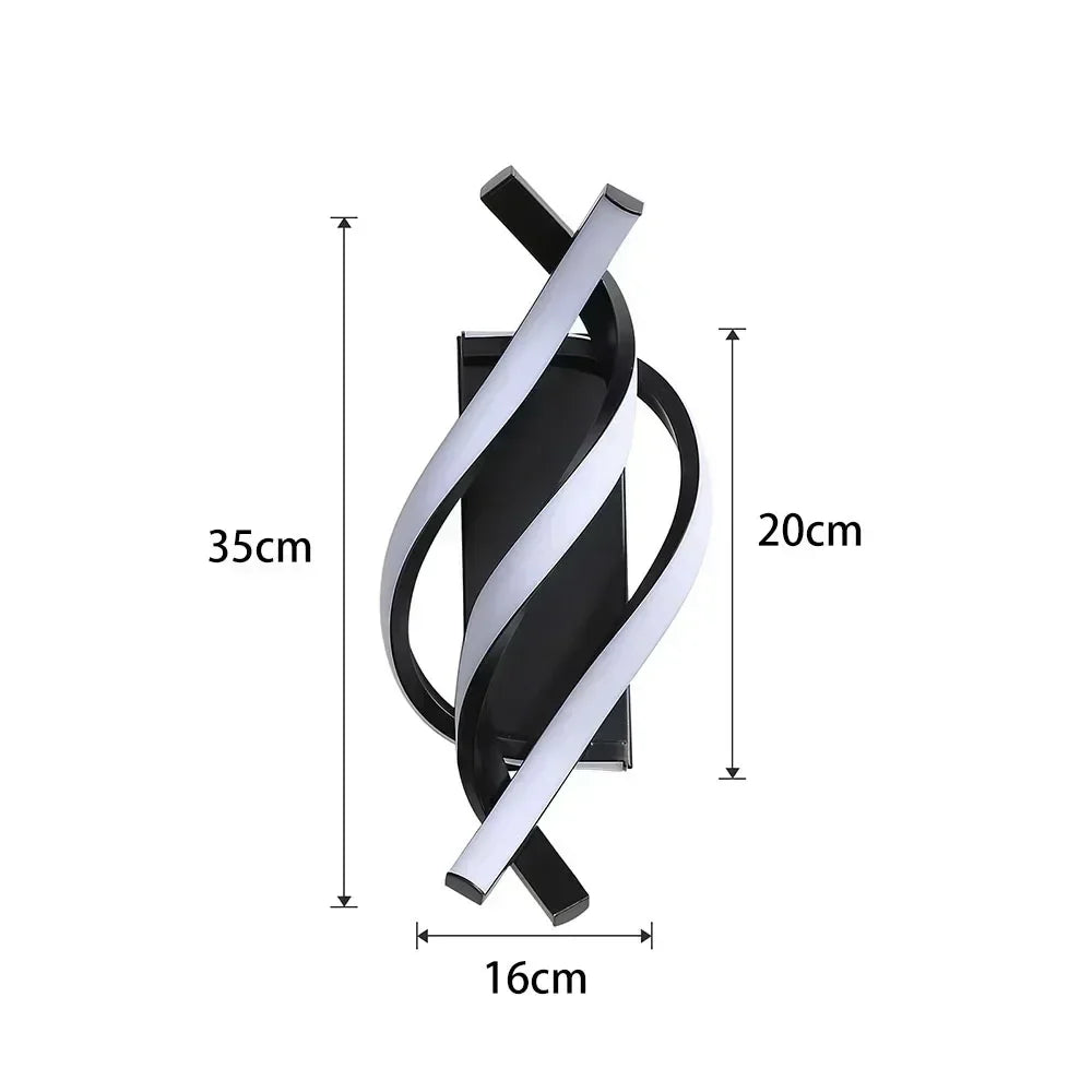 SpiraLight Contemporary Spiral Wall Lamp | Wall Lamp | Led | Warm White | metal | 15W | 220V - 240V | Elegant Wall Illumination