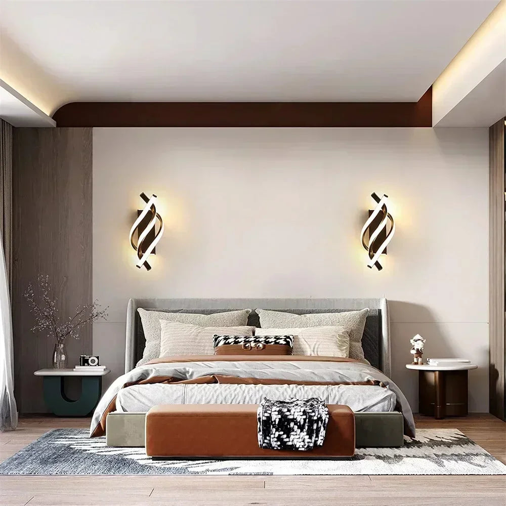 SpiraLight Contemporary Spiral Wall Lamp | Wall Lamp | Led | Warm White | metal | 15W | 220V - 240V | Elegant Wall Illumination