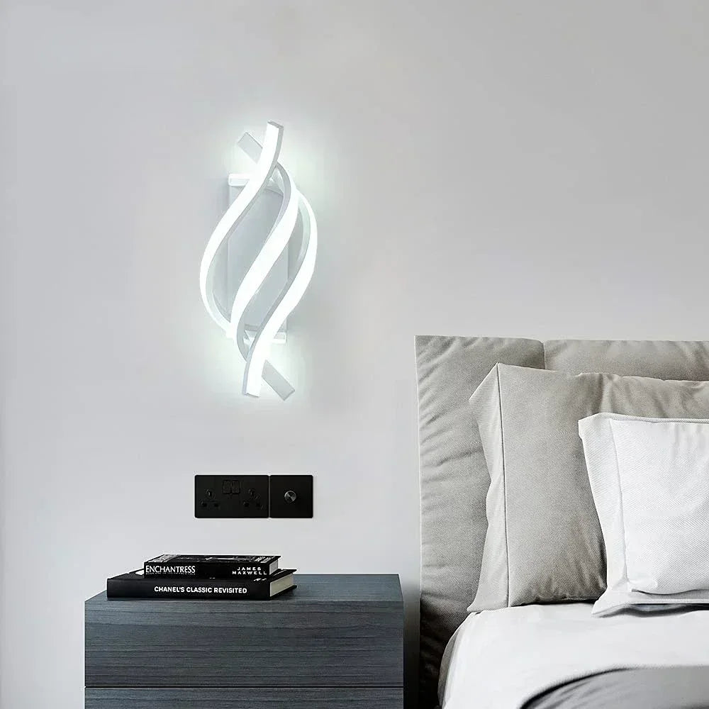 SpiraLight Contemporary Spiral Wall Lamp | Wall Lamp | Led | Warm White | metal | 15W | 220V - 240V | Elegant Wall Illumination