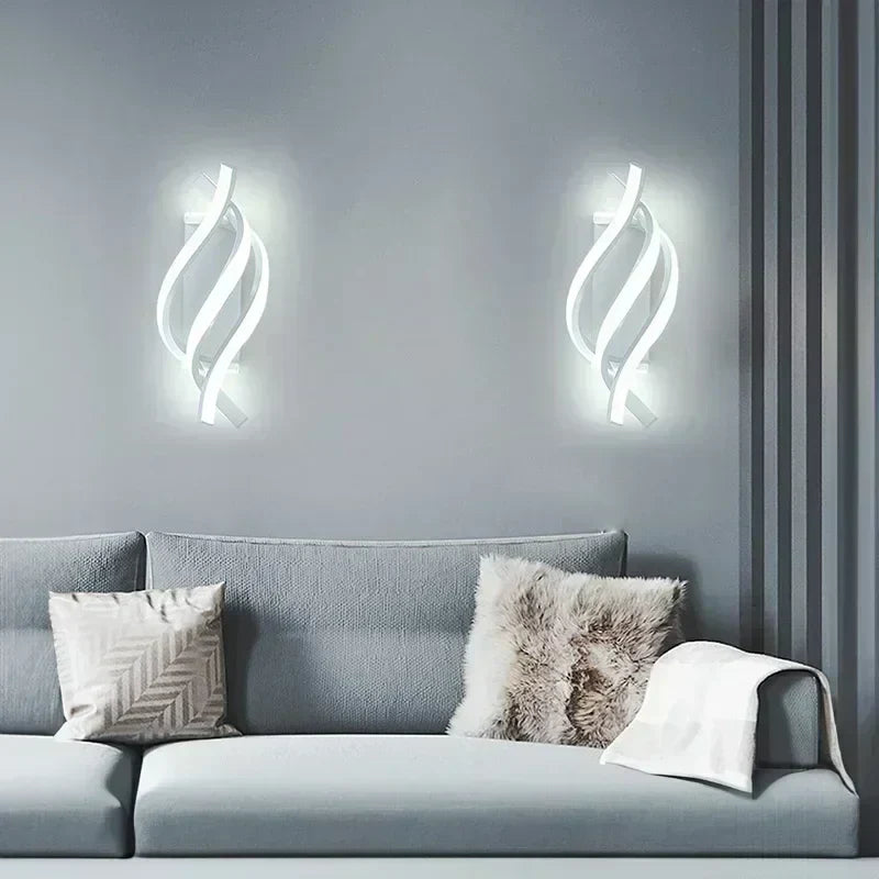 SpiraLight Contemporary Spiral Wall Lamp | Wall Lamp | Led | Warm White | metal | 15W | 220V - 240V | Elegant Wall Illumination