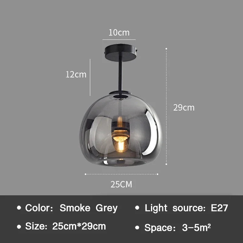 LichtPuur Contemporary Sleek Ceiling Lamp | Lighting | LED | glass/stone | 90-260V | Premium Lighting Solution