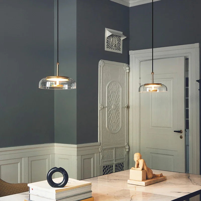 NovaGlow Contemporary Glass Hanging Lamp | Lighting | LED | glass/metal | 90-240V | Premium Lighting Solution