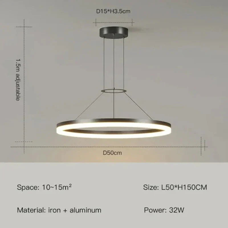 ElegantGlimmer long Modern Hanging Lamp | Lighting | LED | 260V | Premium Lighting Solution