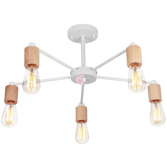 NordicGleam Scandinavian Loft Hanging Lamp | Lighting | metal/plastic/wood | 90-240V | Premium Lighting Solution