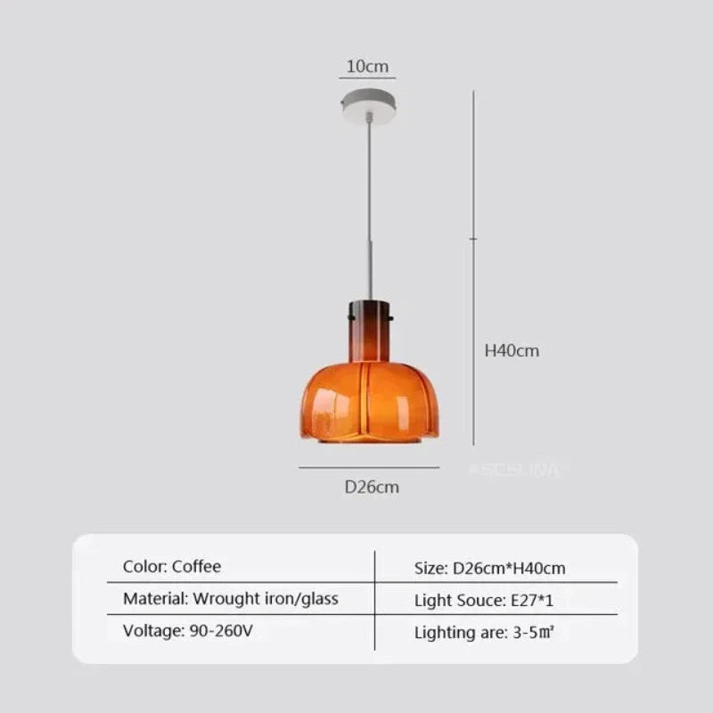 Medieval Elegance Transparent Hanging Lamp | Lighting | glass | 90-260V | Premium Lighting Solution