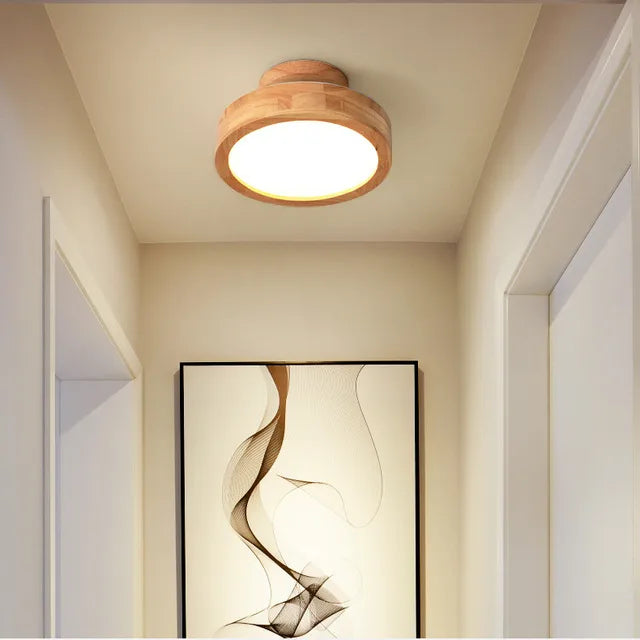 ScandiGlow Round Wooden Ceiling Lamp | Lighting | LED | wood | 12W | Premium Lighting Solution
