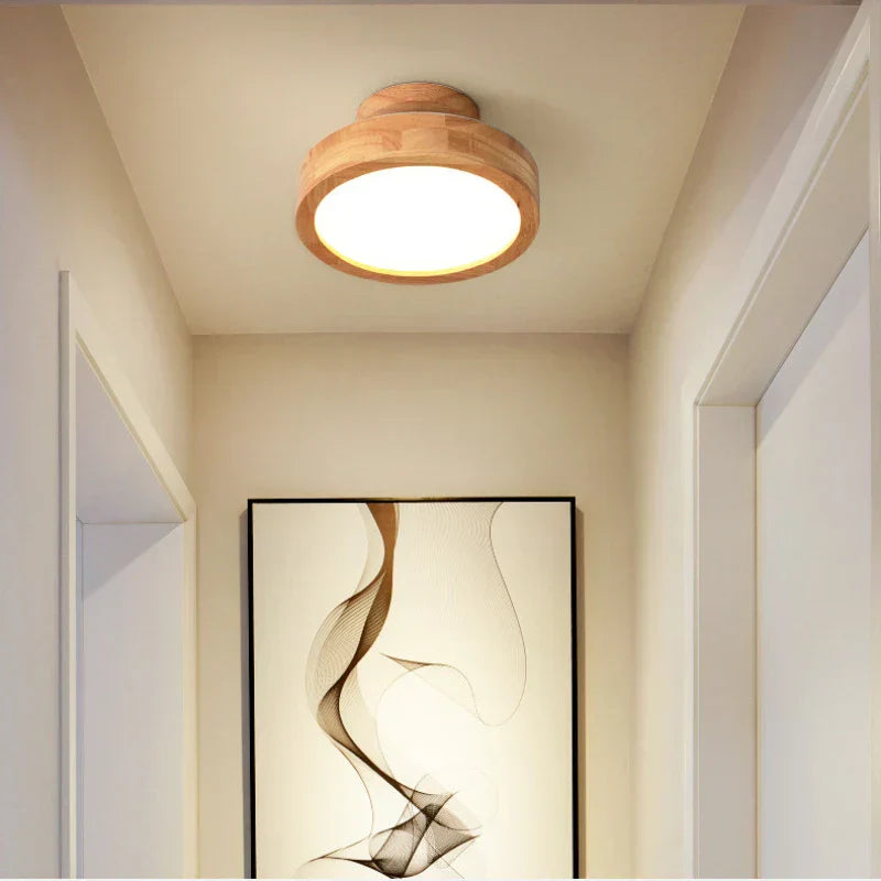 ScandiGlow Round Wooden Ceiling Lamp | Lighting | LED | wood | 12W | Premium Lighting Solution
