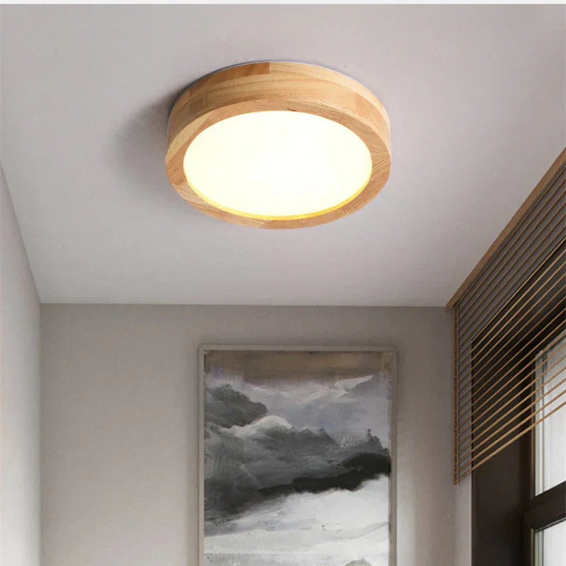 ScandiGlow Round Wooden Ceiling Lamp | Lighting | LED | wood | 12W | Premium Lighting Solution