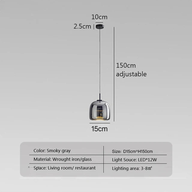 TransparentLight Minimalist Glass Hanging Lamp | Lighting | LED | glass | 90-260V | Premium Lighting Solution