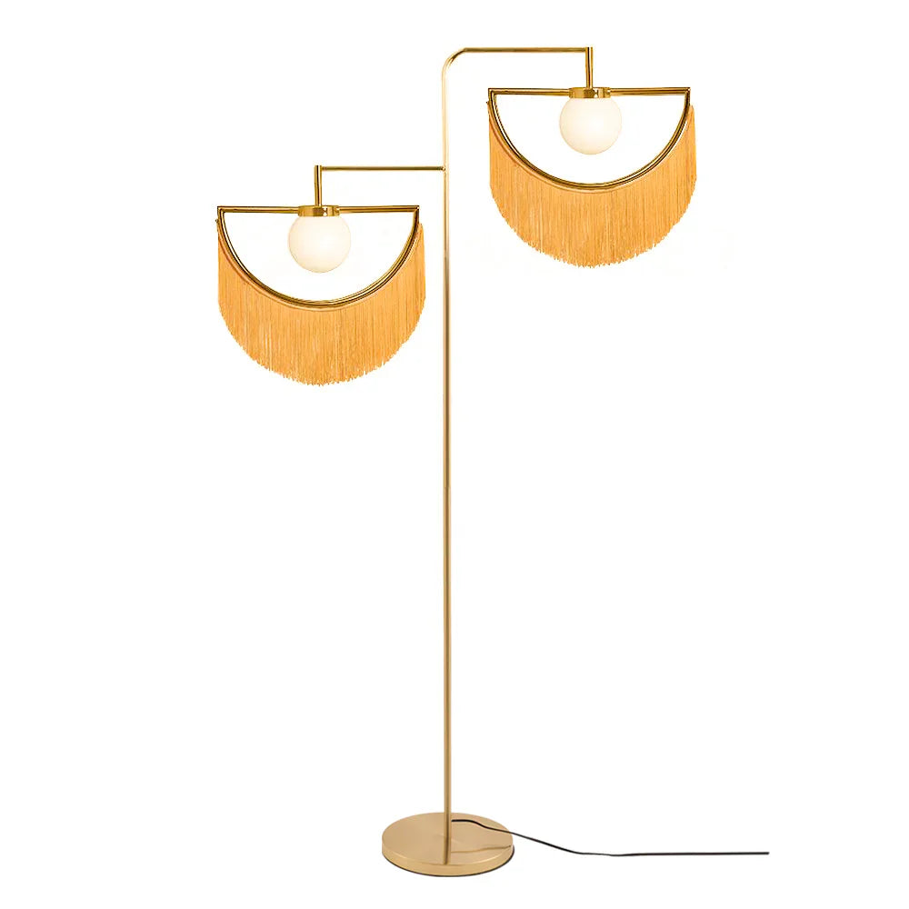 Scandinavian floor lamp tassels | Floor Lamp | glass/metal | 240 v | Stylish Floor Lighting