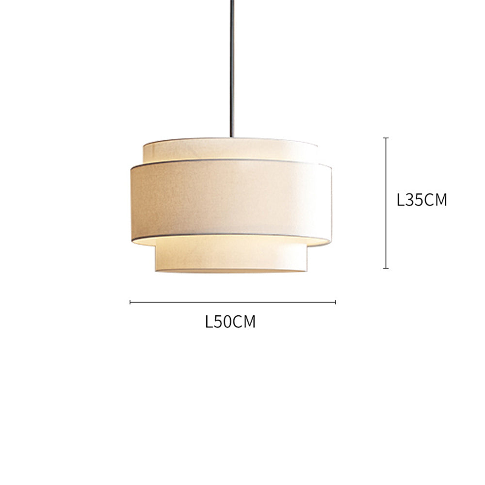 Bauhaus Beige Layered Linen Drum | Lighting | fabric | 40W | Premium Lighting Solution