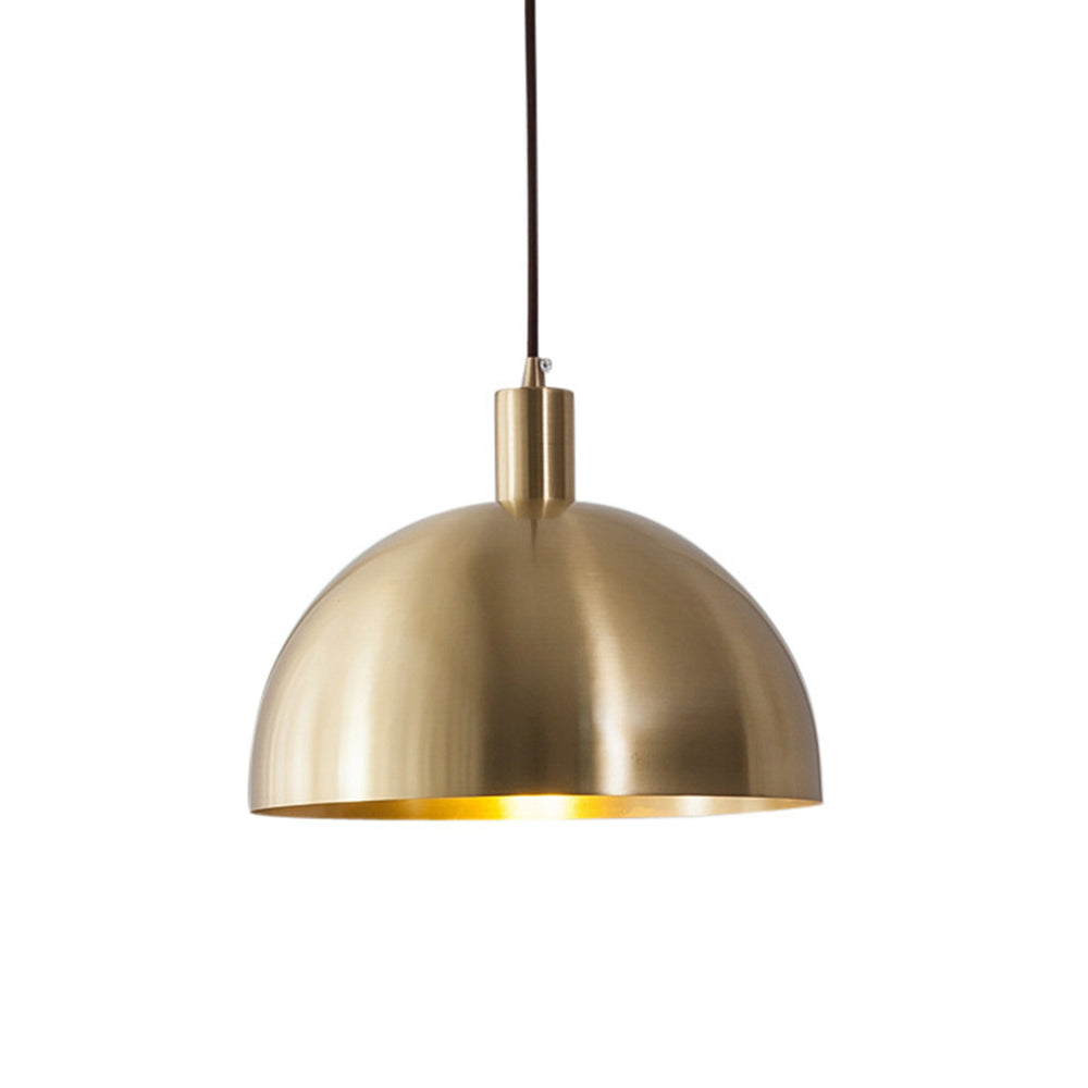 Mid-Century Modern Brass Dome Pendant | Lighting | brass | 40W | Premium Lighting Solution