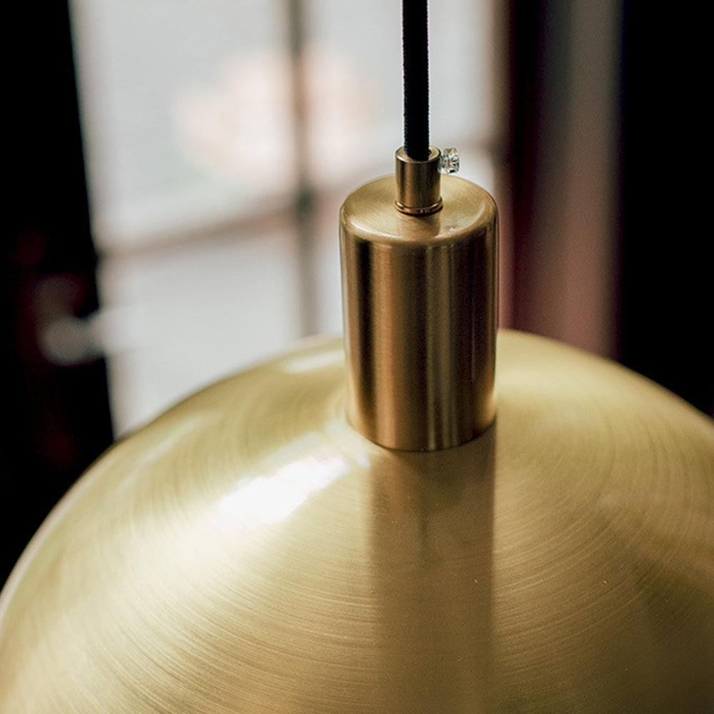 Mid-Century Modern Brass Dome Pendant | Lighting | brass | 40W | Premium Lighting Solution