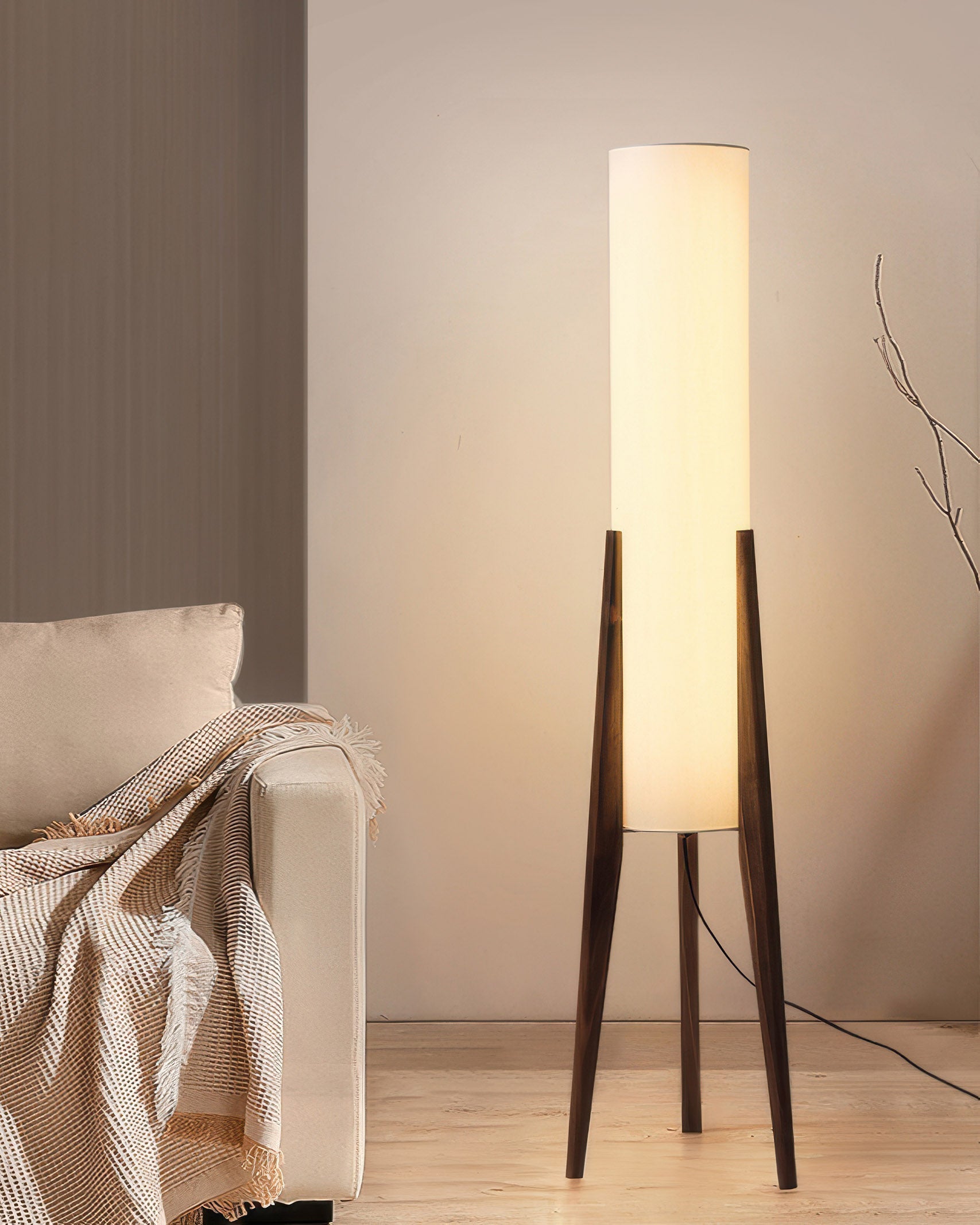 Walnut floor lamp Solid wood | Floor Lamp | LED | 12w | 111v/240v | Stylish Floor Lighting