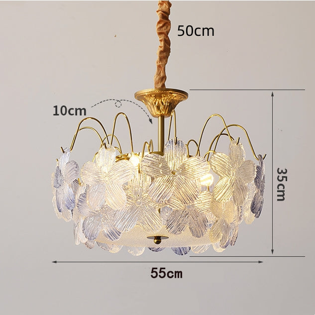 Classic Flower Shaped Stained Glass | Ceiling Light | LED | glass | 110V-120V | Modern Ceiling Lighting