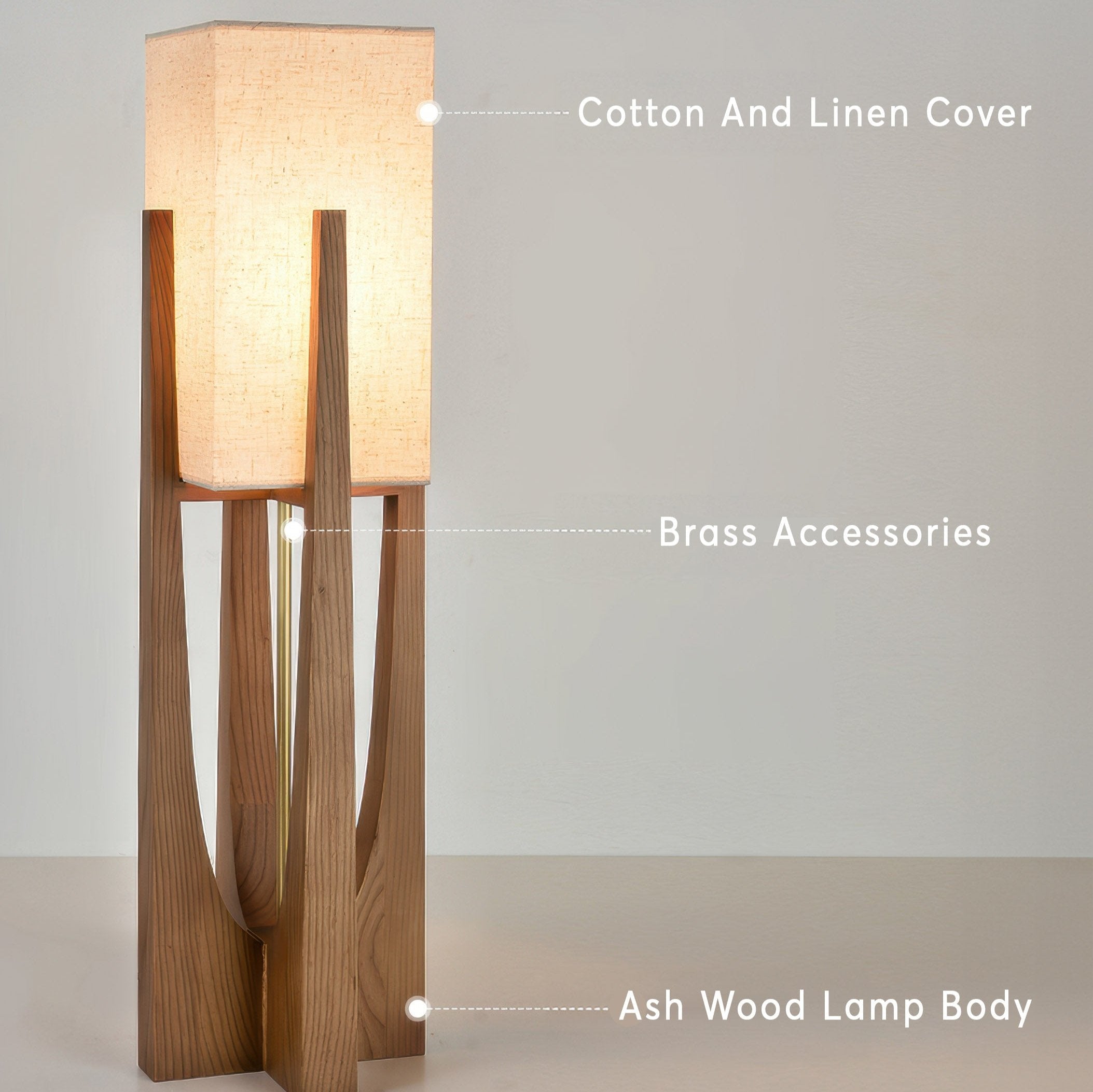 Japanese style walnut floor lamp | Floor Lamp | LED | cotton | 20w | 260v | Stylish Floor Lighting