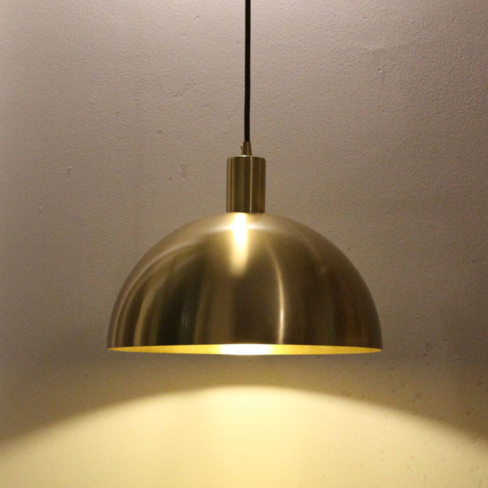 Mid-Century Modern Brass Dome Pendant | Lighting | brass | 40W | Premium Lighting Solution