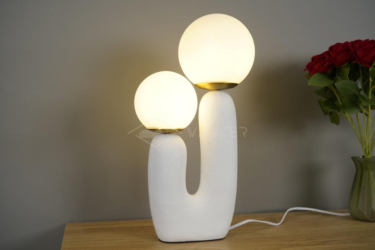 Modern Table Lamp Cactus Design | Table Lamp | LED | glass/Ceramic | 110-240V | Sleek Table Accent