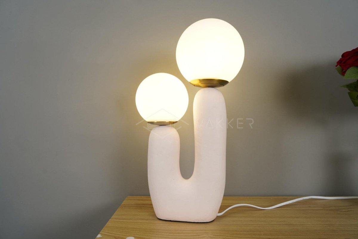 Modern Table Lamp Cactus Design | Table Lamp | LED | glass/Ceramic | 110-240V | Sleek Table Accent
