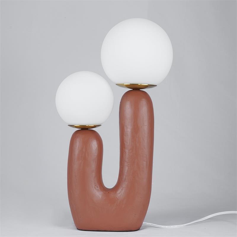 Modern Table Lamp Cactus Design | Table Lamp | LED | glass/Ceramic | 110-240V | Sleek Table Accent