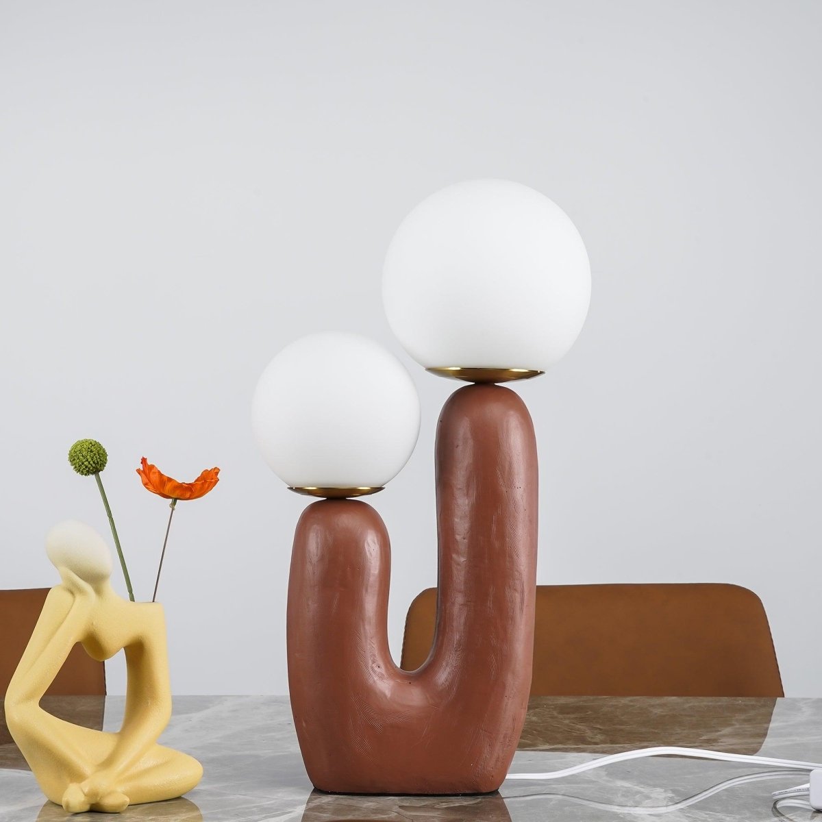 Modern Table Lamp Cactus Design | Table Lamp | LED | glass/Ceramic | 110-240V | Sleek Table Accent