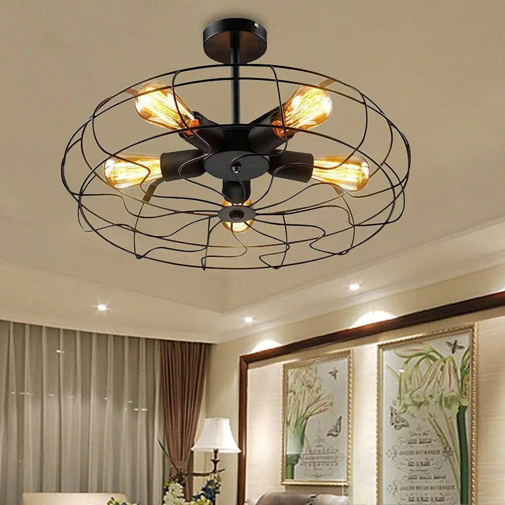 RetroCage Vintage Chandelier | Ceiling Light | 90-260V | Modern Ceiling Lighting