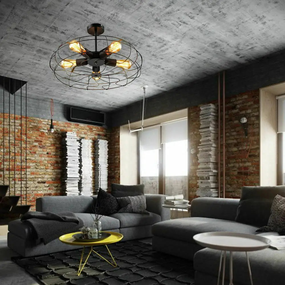 RetroCage Vintage Chandelier | Ceiling Light | 90-260V | Modern Ceiling Lighting