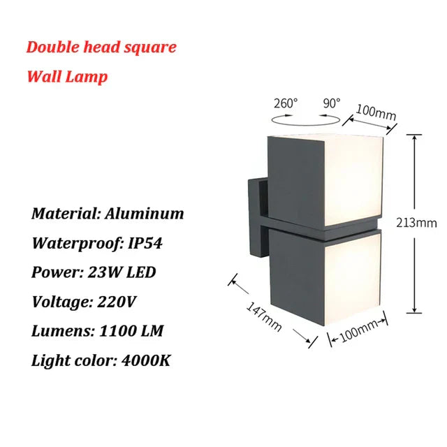 AquaGuard Waterproof Outdoor Lamp | Lighting | LED | aluminum | 85-265V | Premium Lighting Solution