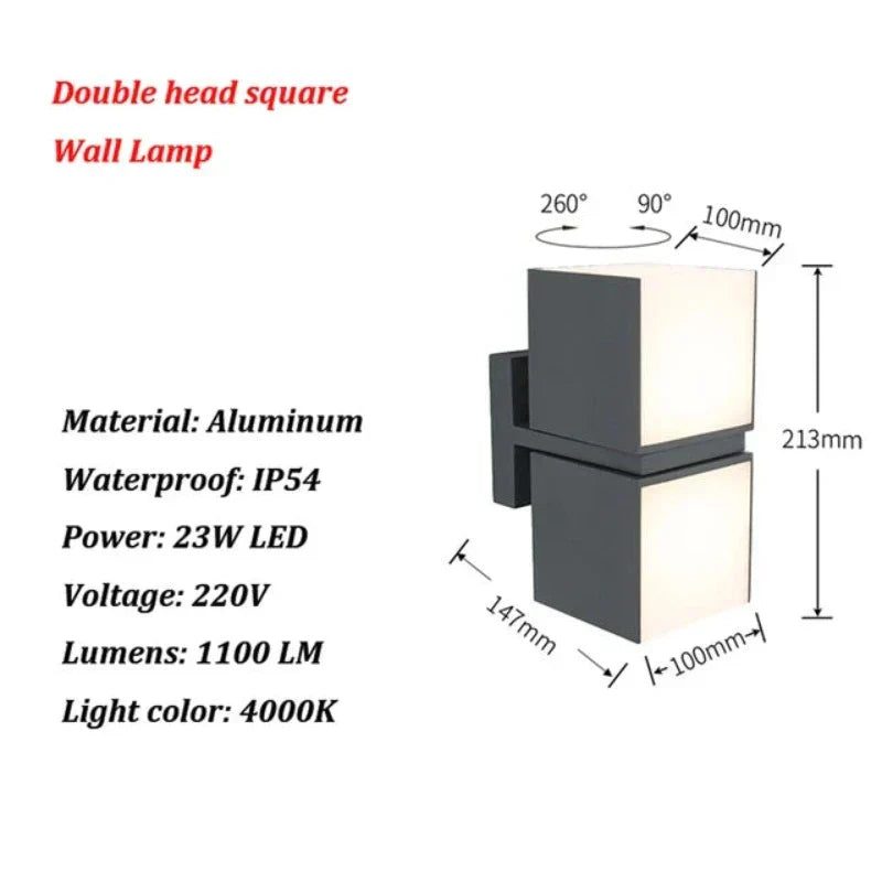 LichtStyle Outdoor Wall Lamp Modern | Wall Lamp | LED | 85-265V | Elegant Wall Illumination