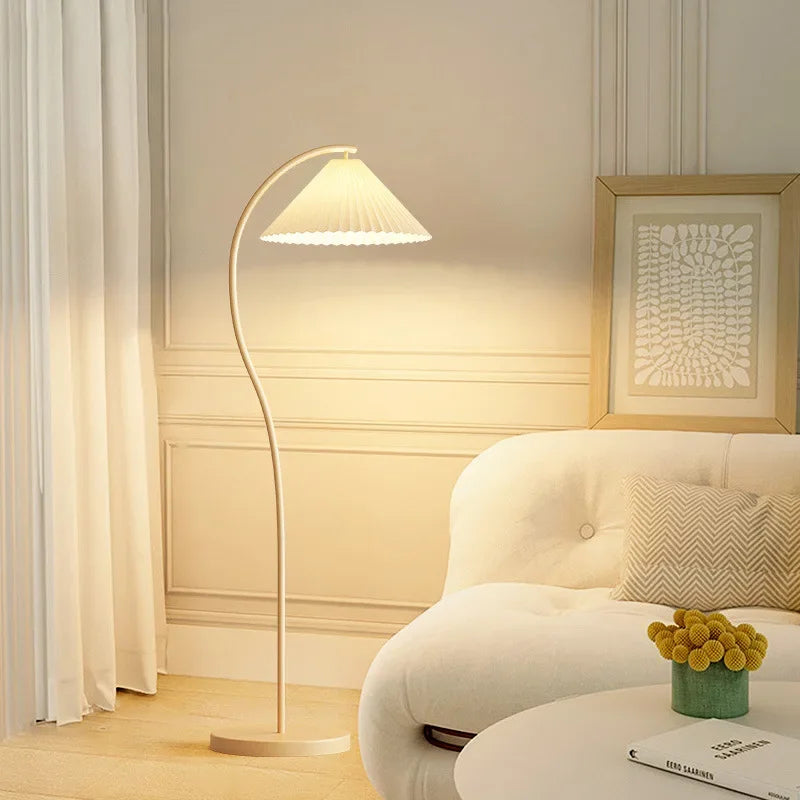 Modern fabric floor lamp | Floor Lamp | LED | wood | 15w | 20v/260v | Stylish Floor Lighting