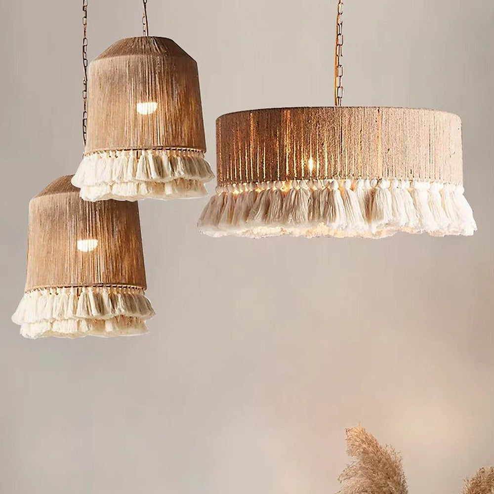 Boho Handmade Rope Round Hanging | Lighting | 110V-120V | Premium Lighting Solution