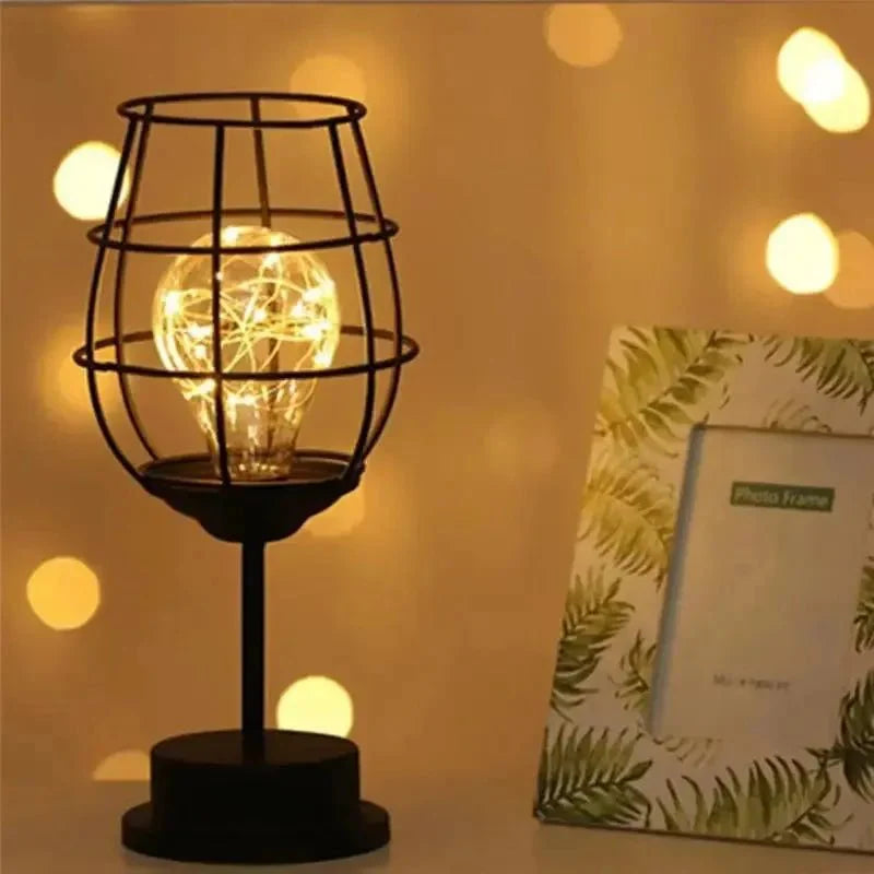 Retro Table Lamp Vintage Style | Table Lamp | LED | Warm White | plastic/Metal | Sleek Table Accent