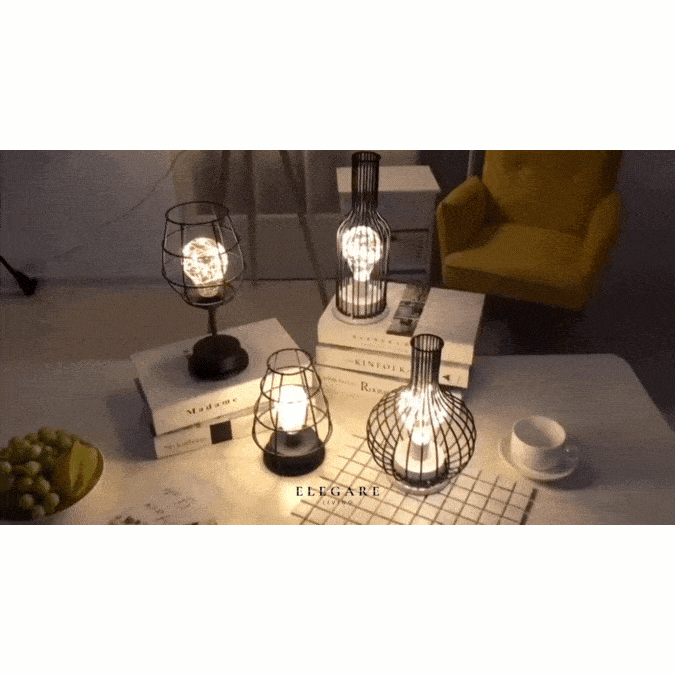 Retro Table Lamp Vintage Style | Table Lamp | LED | Warm White | plastic/Metal | Sleek Table Accent