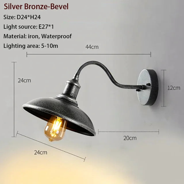 Luminoir Classic Water-resistant Vintage Wall | Wall Lamp | metal | 9W | 90-260V | Elegant Wall Illumination