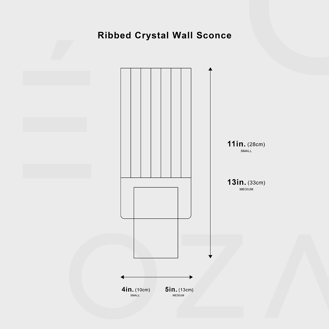 RibbedLux Modern Crystal Wall Lamp | Wall Lamp | Led | metal | 3W | 100V - 240V | Elegant Wall Illumination