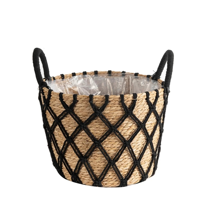 Lightweight DurableRattan Grass Woven Floor Vase | Vase | straw | Elegant Home Decor
