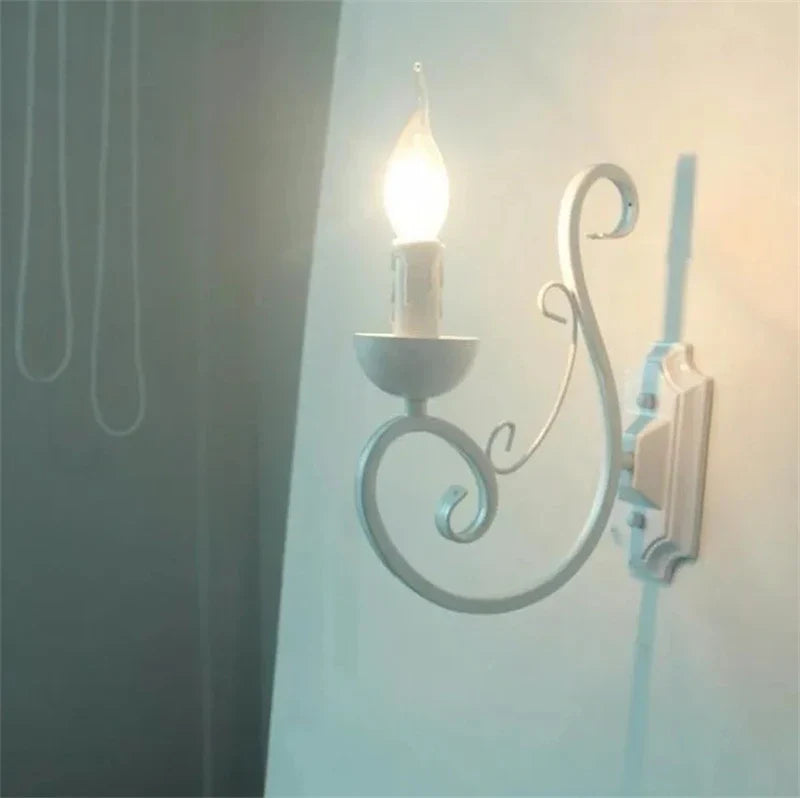 VintageGlow White Metal Wall Lamp | Wall Lamp | metal | 110V - 220V | Elegant Wall Illumination