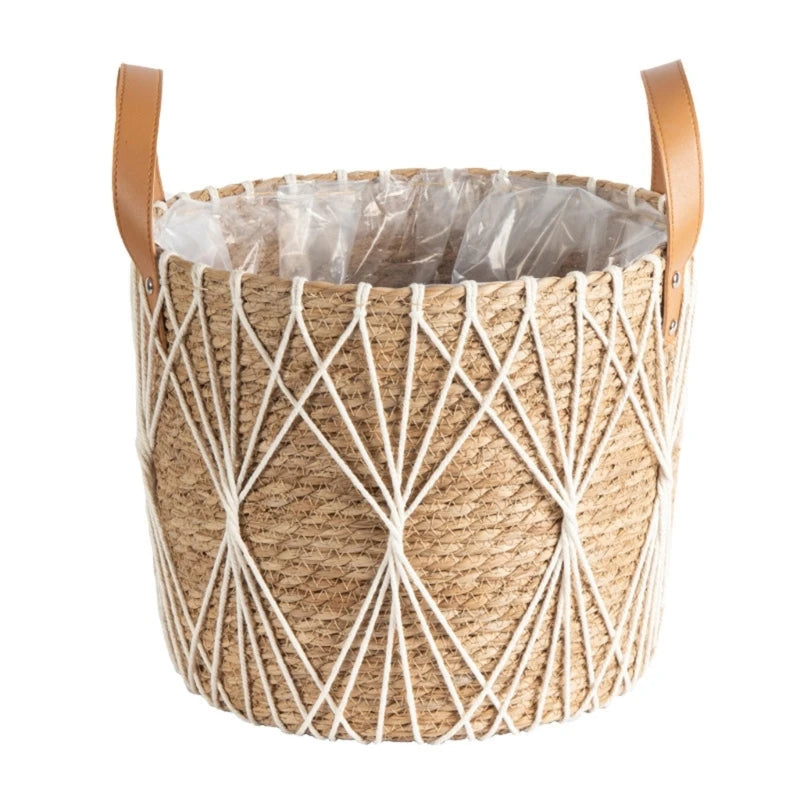 Lightweight DurableRattan Grass Woven Floor Vase | Vase | straw | Elegant Home Decor