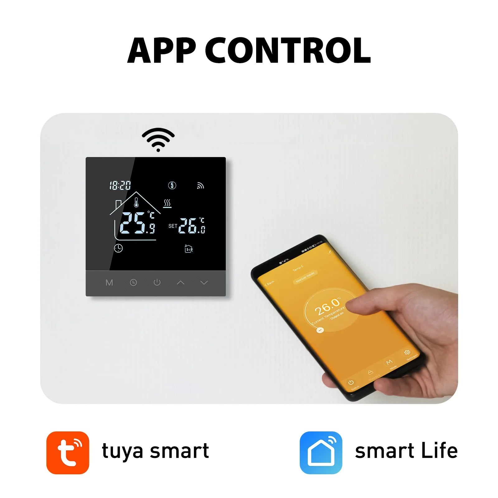 Beok Tuya Wifi Temperature Controller 220V Gas Bolier Touch Screen Thermostat | Thermostats | PC, ABS, Glass | 220V