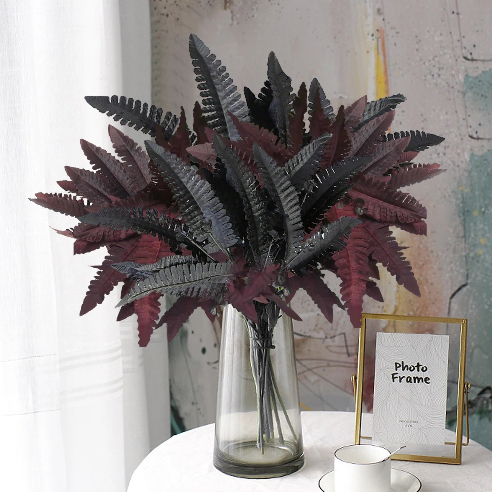 Black Persian Grass Artificial Flower Plants | Decorative Item | polyester | Elegant Home Decor