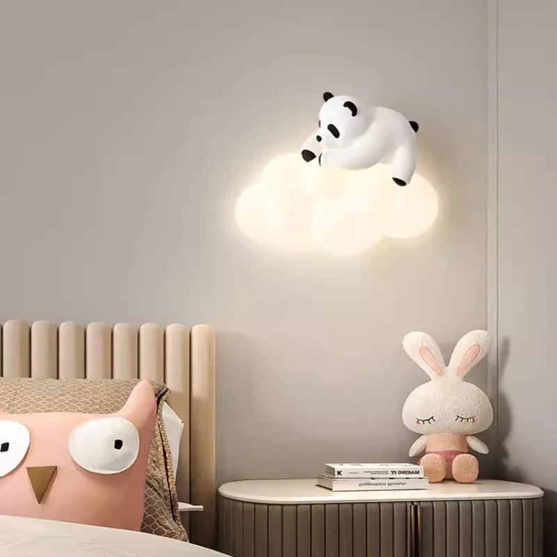 PandaLicht Cute Panda Wall Lamp | Wall Lamp | Led | Warm White | iron | 110V - 240V | Elegant Wall Illumination
