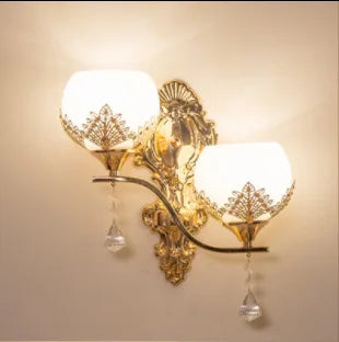 CrystalLuxe Wall Lamp Gold Bedroom | Wall Lamp | Led | aluminum | 110V - 240V | Elegant Wall Illumination