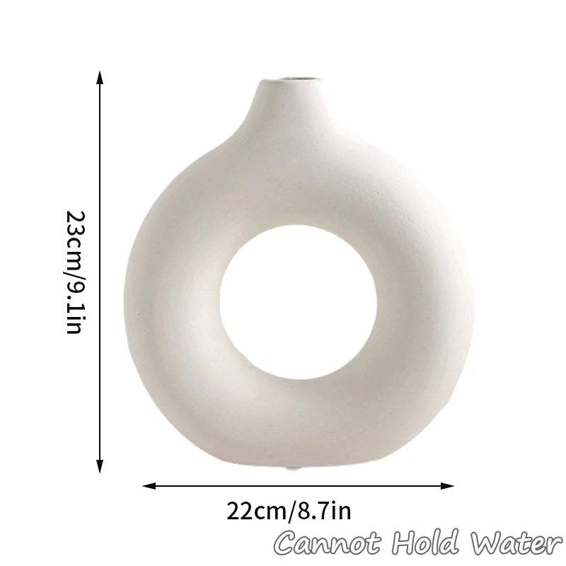 Circular Loop Tabletop Vase Elegant Decor | Vase | ceramic | Elegant Home Decor