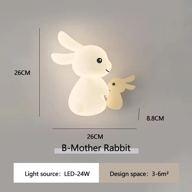 RabbitLicht Cute Rabbit Wall Lamp | Wall Lamp | Led | Warm White | iron | 24W | 110V - 220V | Elegant Wall Illumination