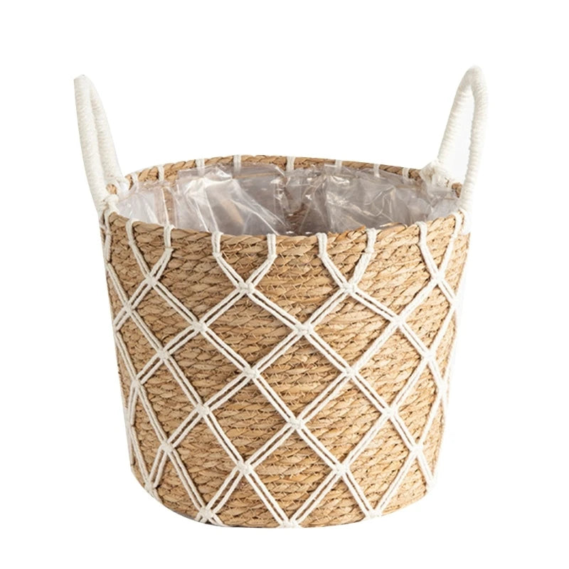 Lightweight DurableRattan Grass Woven Floor Vase | Vase | straw | Elegant Home Decor