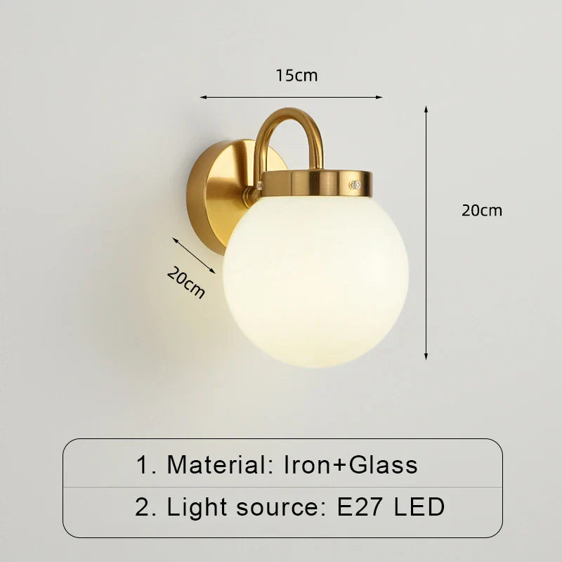 ModernWall Nordic Wall Lamp | Wall Lamp | Led | Warm White | glass/iron/metal | 5W | 110V - 220V | Elegant Wall Illumination