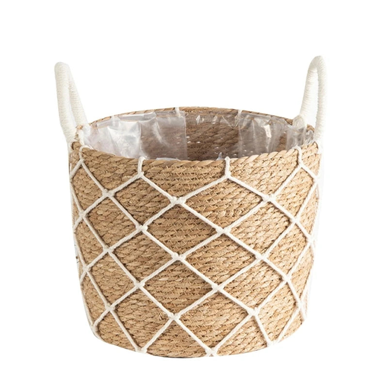 Lightweight DurableRattan Grass Woven Floor Vase | Vase | straw | Elegant Home Decor