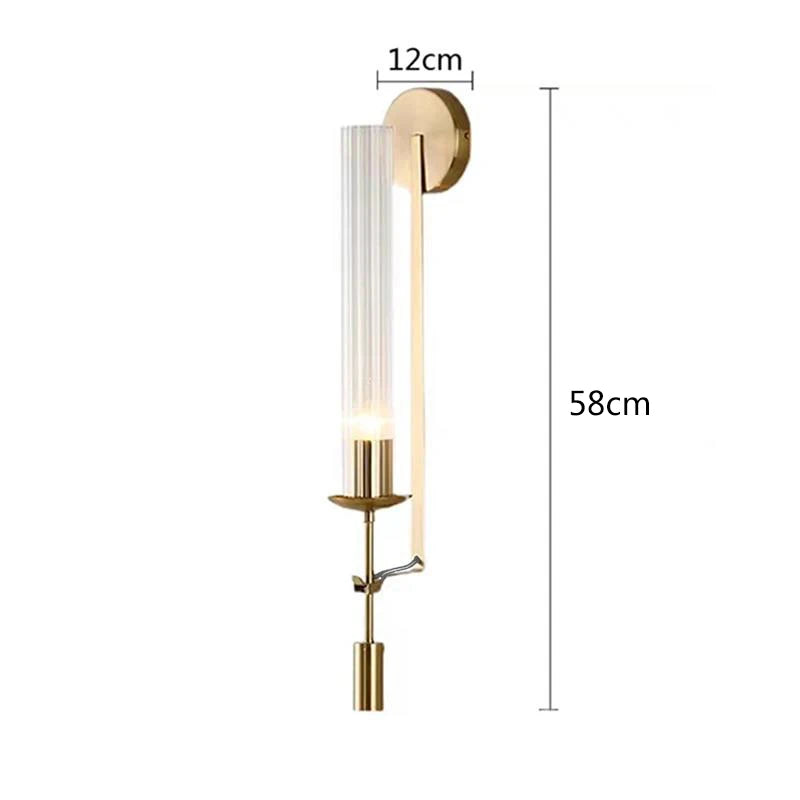 NordicRetro Gold Wall Lamp | Wall Lamp | glass/iron | 85V - 265V | Elegant Wall Illumination