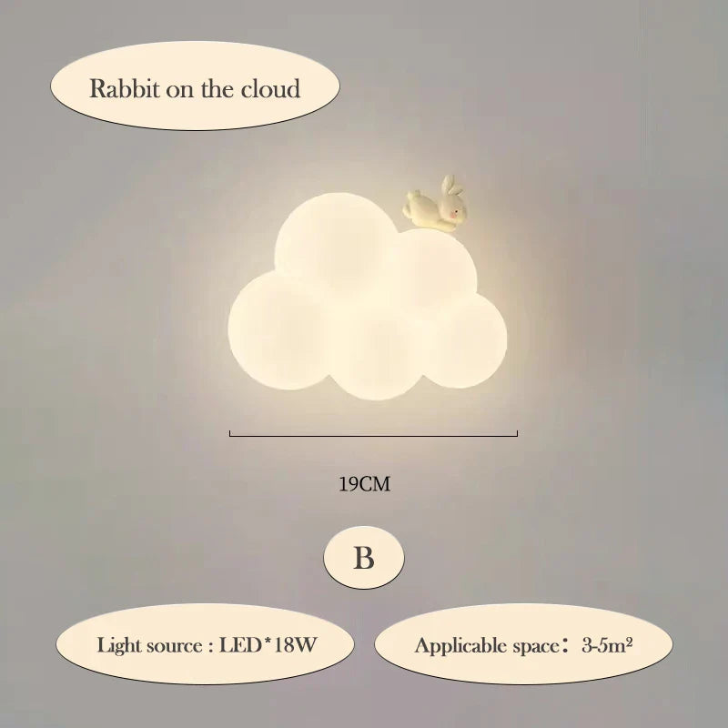 CloudLight Wall Lamp Children's Room | Wall Lamp | Led | iron | 240V | Elegant Wall Illumination