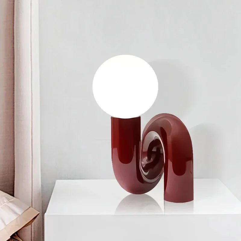 CurveGlow™ Modern Table Lamp  | Table Lamp | LED | Resin/Glass | 110-240V | Sleek Table Accent